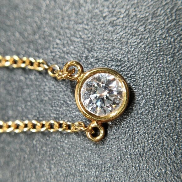 Tiffany and Co. Necklace Peretti Natural Diamond Gold 599-052925 - Picture 2 of 9
